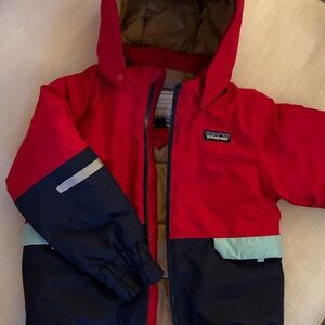 Patagonia Kids' Red and Navy Ski Jacket